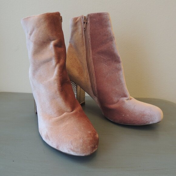 Shoe Republic LA Shoes - Pink velvet boots